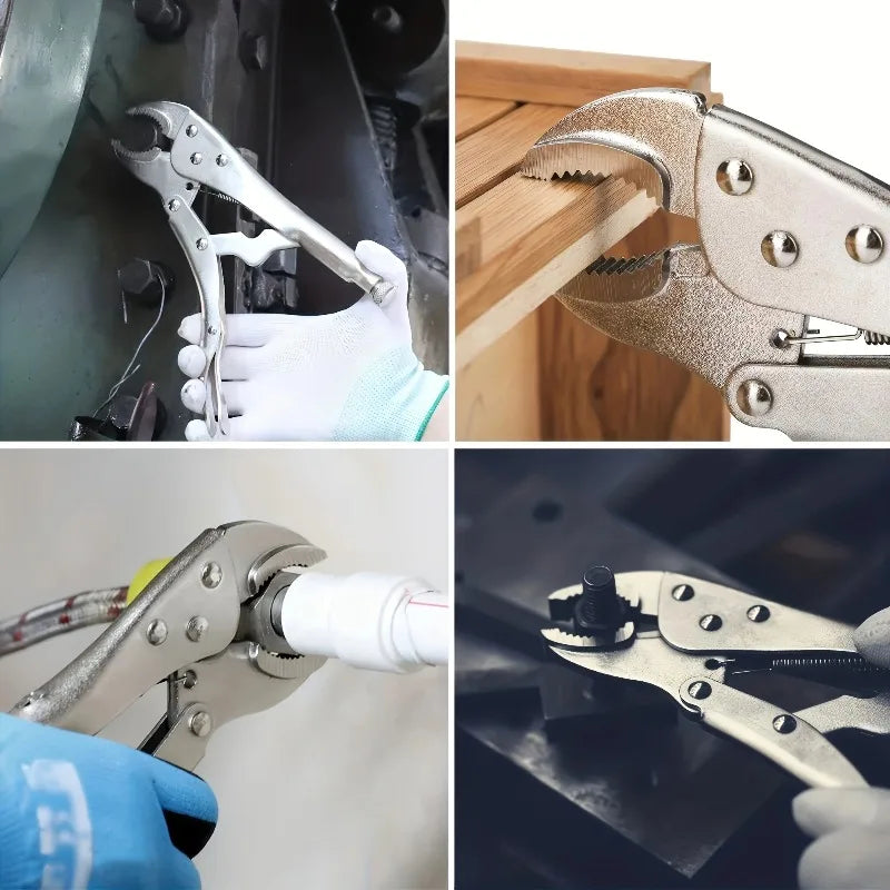 6 inch Heavy Duty Locking Pliers Adjustable Metal Face Clamp Multifunctional Pressure Pliers for Woodworking Welding Repairs