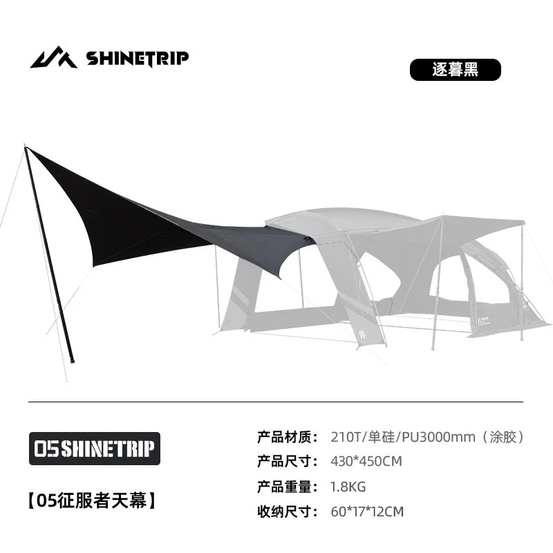 Camping Tarp Canopy Camping Tent, UV Protection, Waterproof, Mosquito Proof, Outdoor Sun Shelter Tent