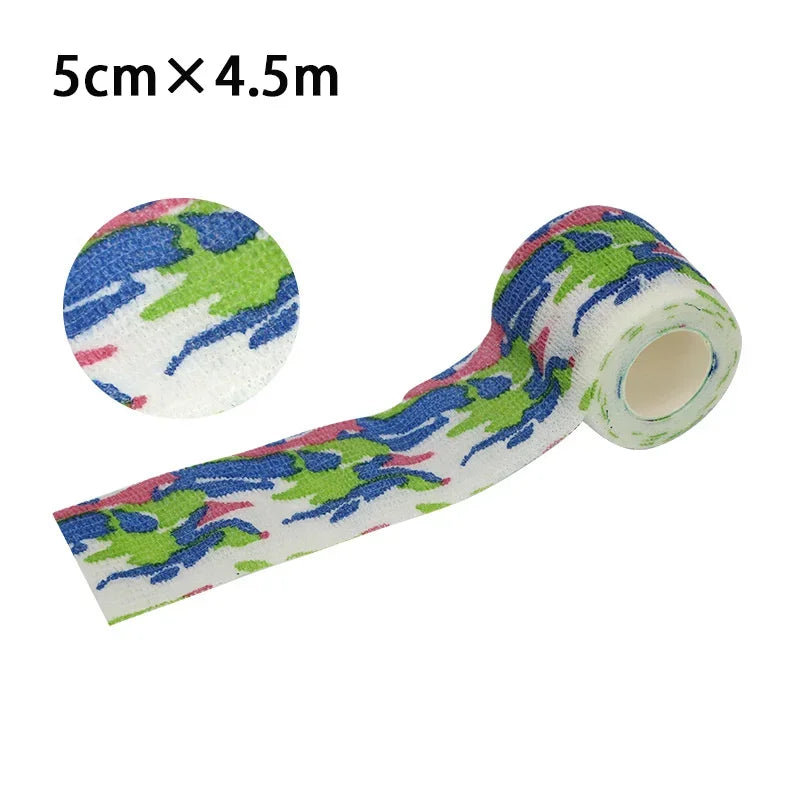 New Self Adhesive Non-woven Colorful Bandage Survival Elastic Band Wound Protection Joint Fixation Outdoor Emergency Equipment