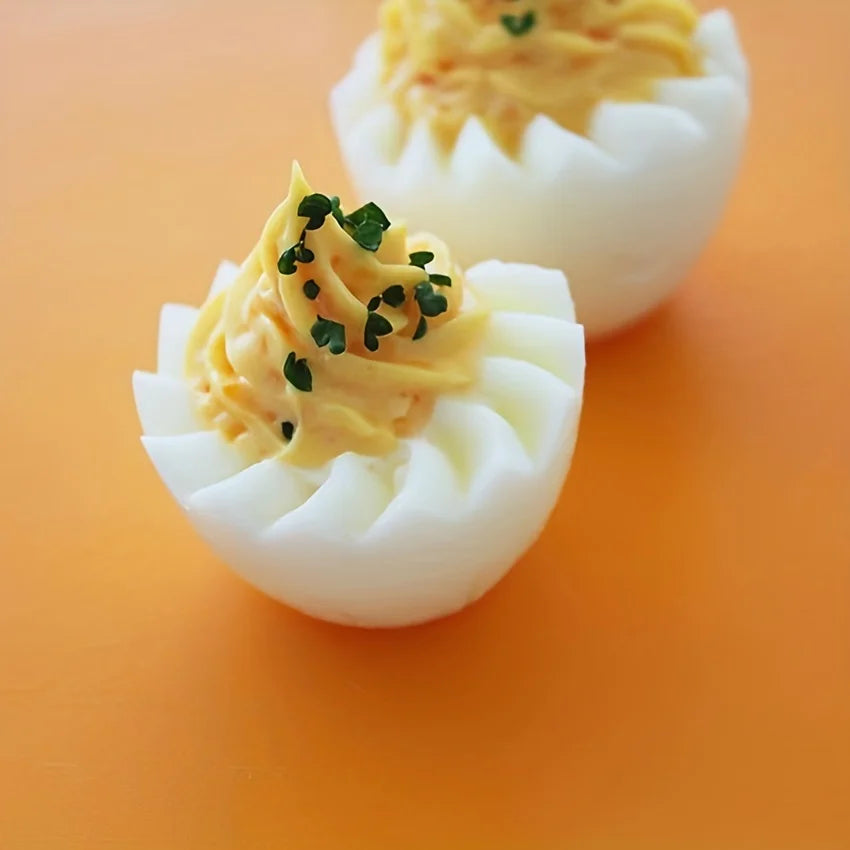 2/10pcs Carving Lace Egg Slicer Creative Egg Cutter Fancy Cooked Eggs Cutter Lace Flower Shaper Egg Tools Kitchen Accessories