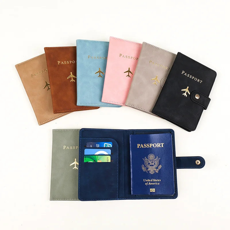 Passport Case Vintage Leather Pattern Passports Holder Women Man ID Bank Credit Card Organizer Storage Case/Travel Accessories