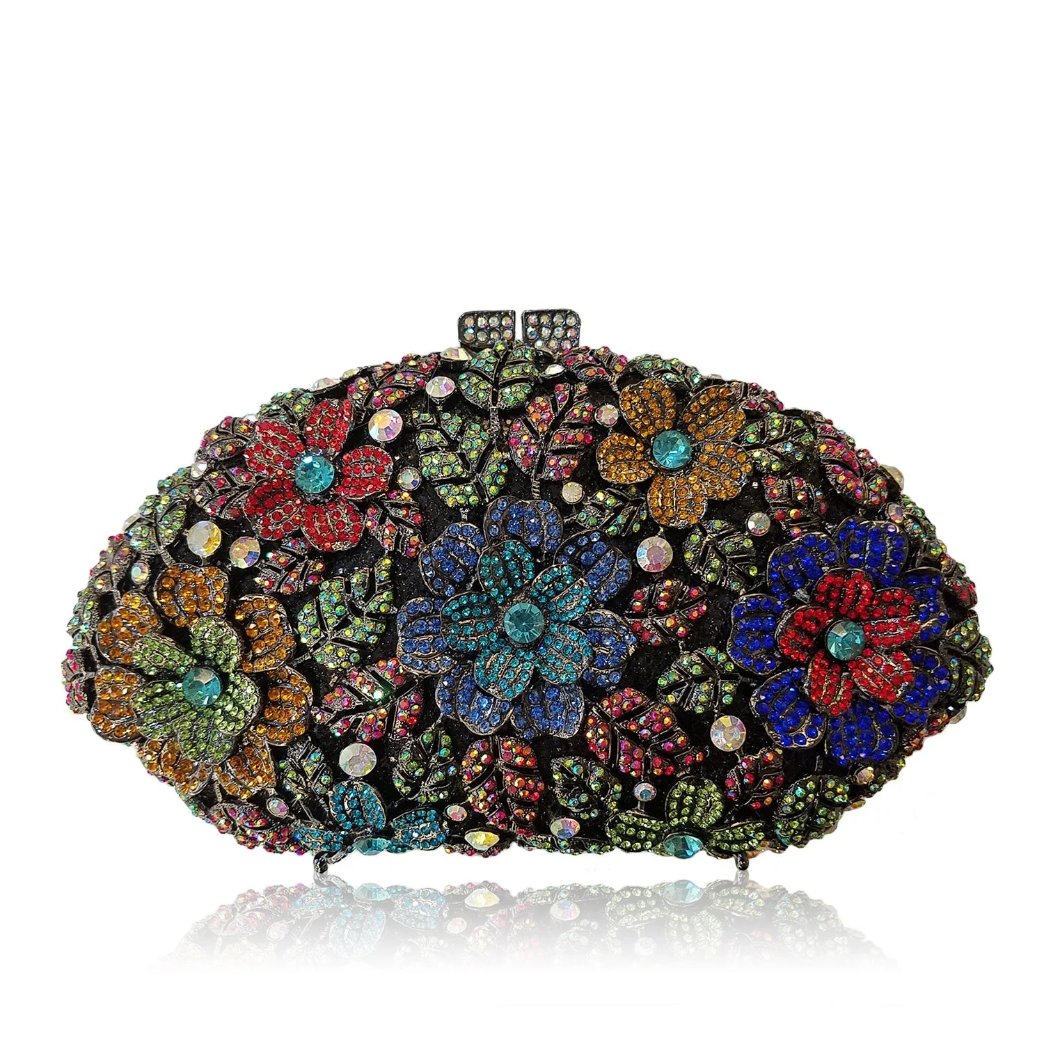 Hot Selling Wedding Handbag Hollow Out Crystal Flowers Bag Clutch Evening Purse Bag Luxury Pink Diamond Bag