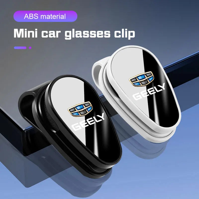 Universal Car Glasses Clip Card Ticket Holder For Geely Galaxy L7 L6 Boyue Borui Coolray Emgrand GE Auto Sun Visor Glasses Box