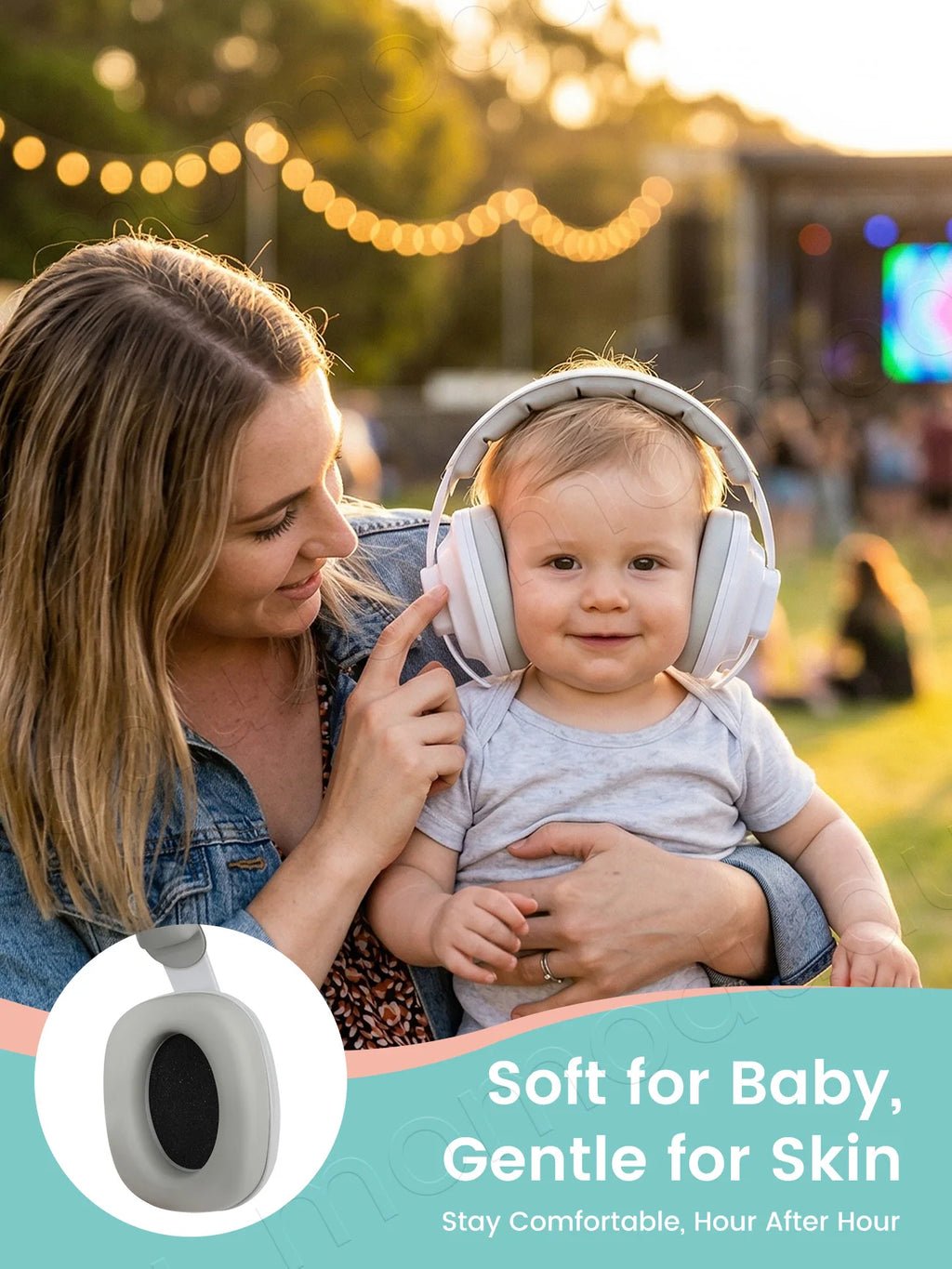 1PC Square Shape Baby Ear Protection Noise Cancelling Headphones for Babies for 3 Months to 3 Year