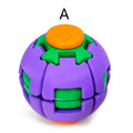 3D Printed Press-to-Spin Gear Fidget Ball Movable Spinner Anxiety Stress Relief Toy Creative Desktop Ornament Model & Gift