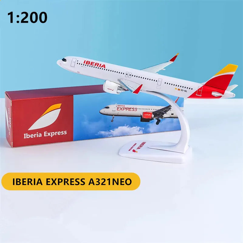 New 1:200 Scale A321NEO Spain IBERIA EXPRESS ABS Plastic Airplane Model Toys Aircraft Plane Assembly Collection Display