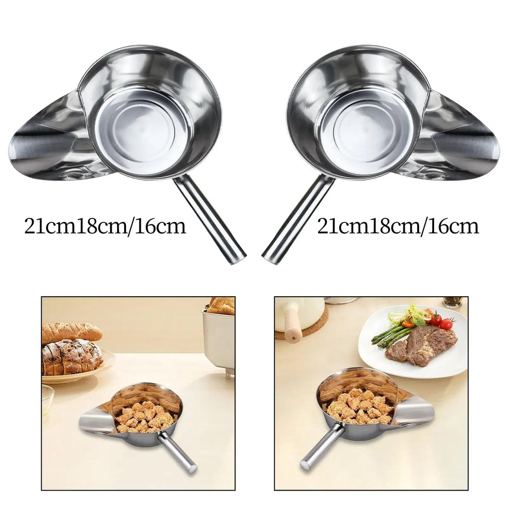 Stainless Steel French Fry Scoop Kitchen Gadgets French Fry Bagger Scoop for Coffee Beans Ice Chips Food Snacks Dry Goods