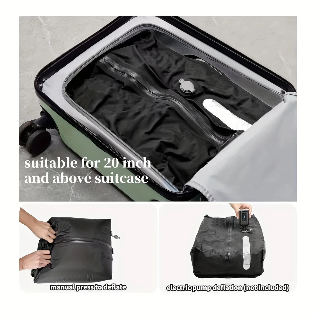 Travel Vacuum Sealed Bag Storage Bags 1pc Professional Luggage Vacuum Compression Bag Reusable Vacuum Bag Save 60% Space