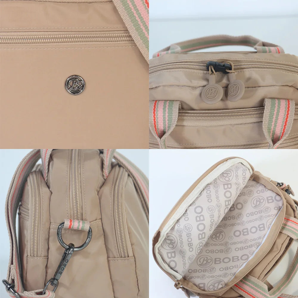 Women's Fashion Messenger Bag Handbag, Nylon Material, Wrinkle-resistant, Square Shape, Thickened Soft Compartment