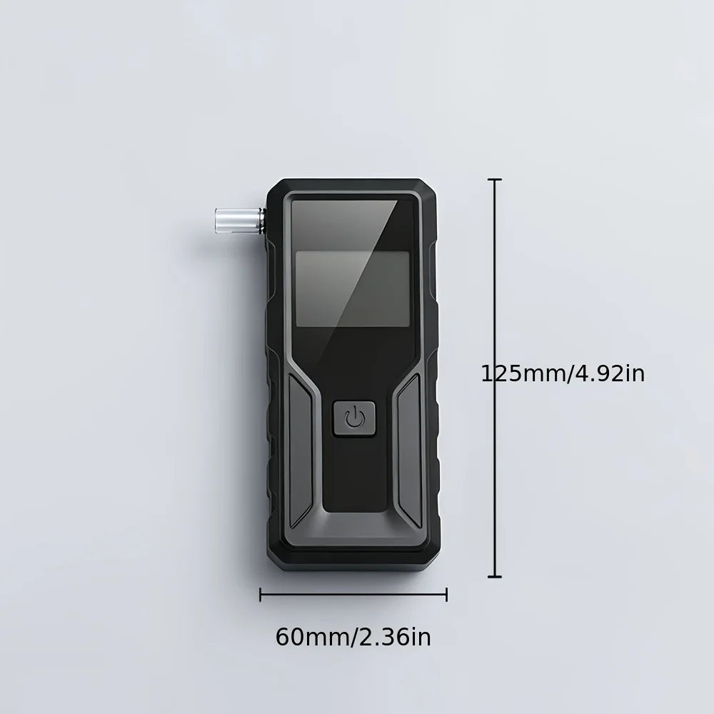 2026 New Model, Large LCD Display and Replaceable Blow Tube Breathalyzer, One Click Alcohol Tester (Battery Not Included)