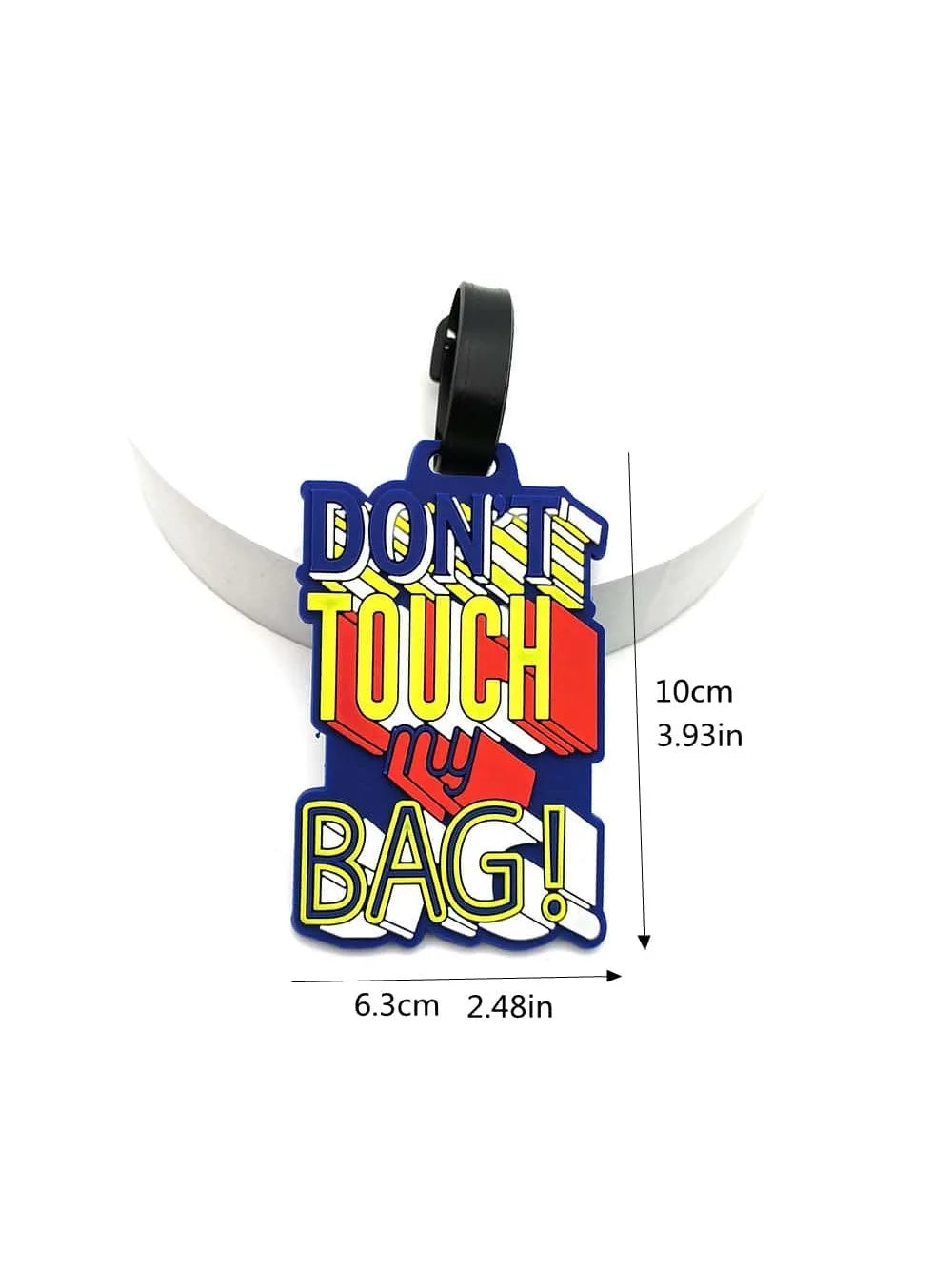 Funny Luggage Tags Silicone Travel ID Identifiers with Name Card & Strap, Durable Bag Labels for Suitcases, Backpacks & Business