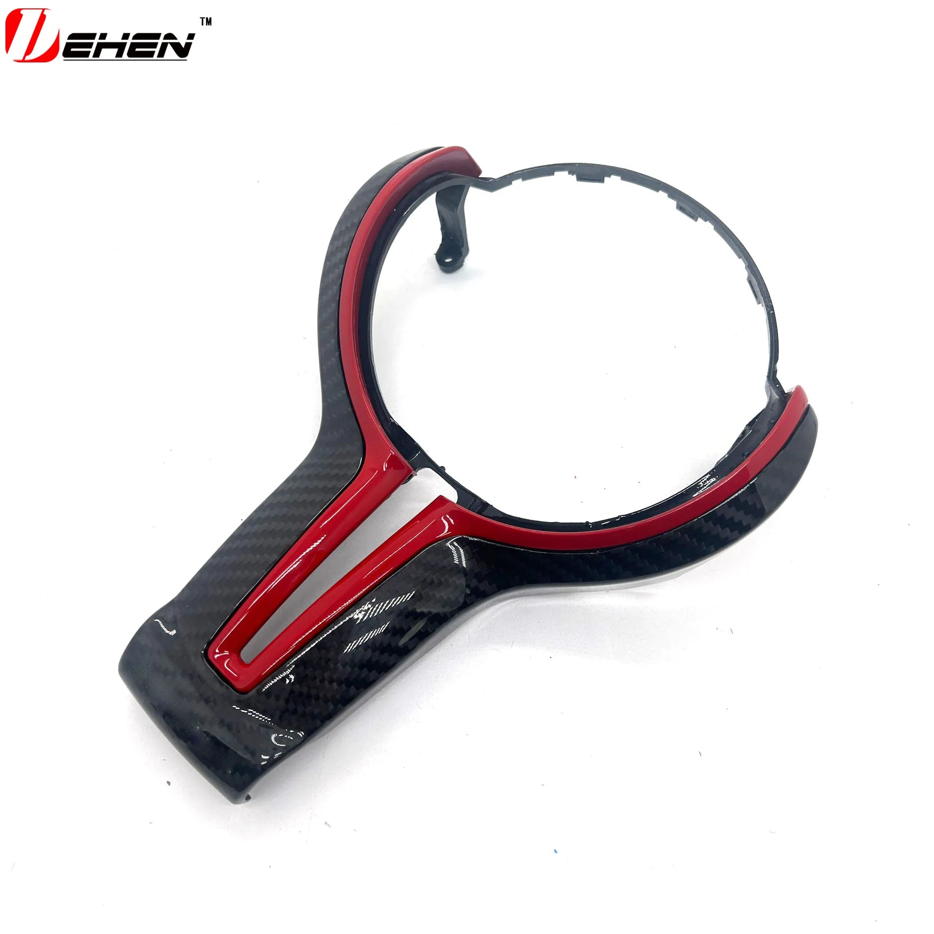 For BMW F20 F22 F30 F31 F32 F33 F36 F10 F06 F12 F13 F15 F16 M-Sport Replacement Style ABS+Carbon Fiber Steering Wheel Trim