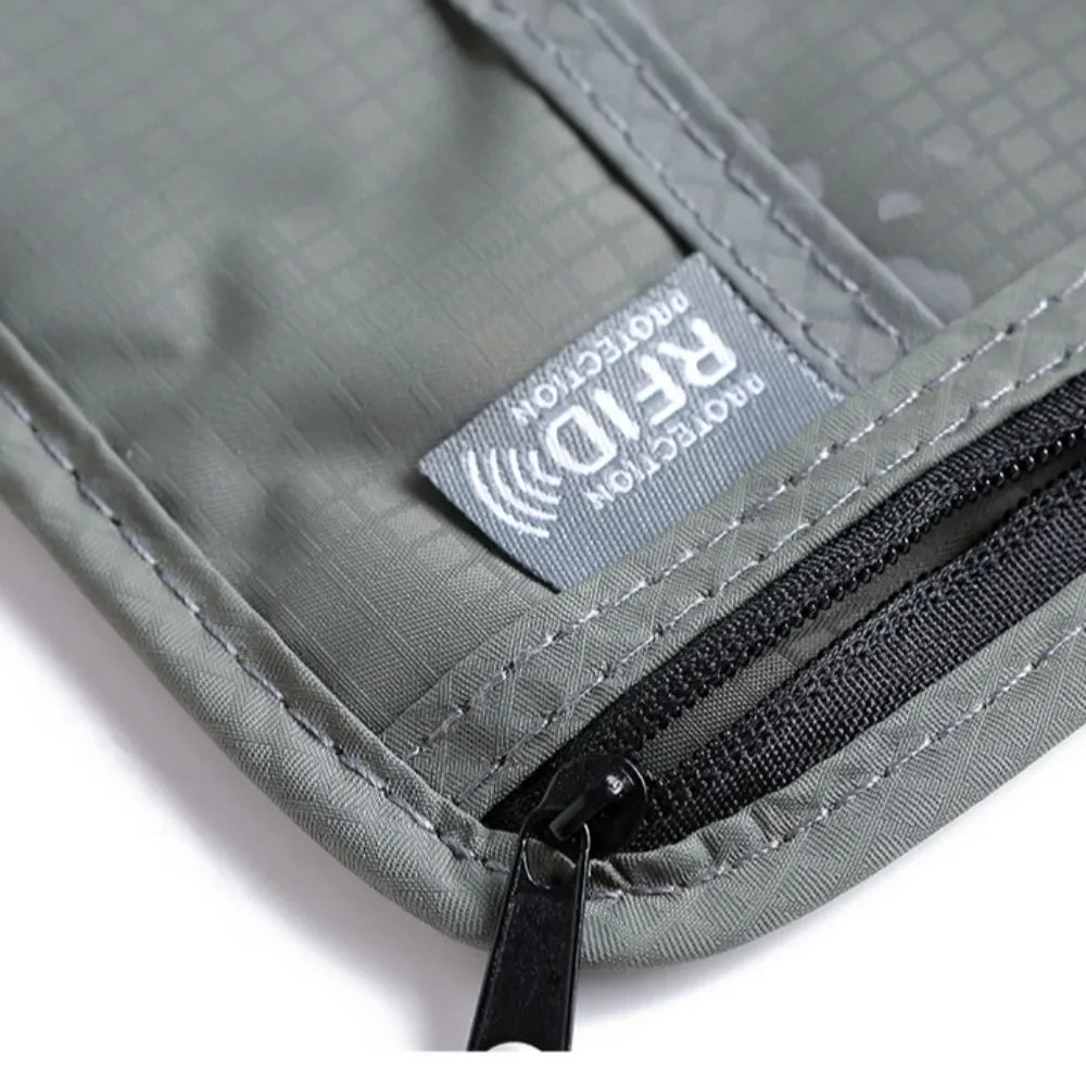 Anti-Theft RFID Passport Bag Rfid-Blocking Neck Hanging Neck Wallet Storage Organizer Multifunction Document Credit Case