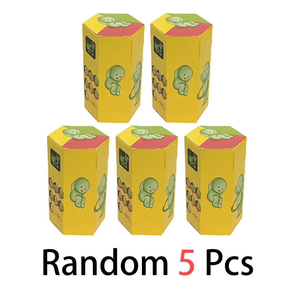5 Multiple Series Noctilucent Green Doll Blind Mystery Box Action Figures Decoration Desktop Model Toy For Gift Surprise