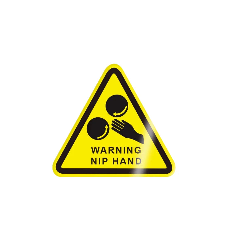 10Pcs 50X50Mm Safety Warning Signs, Workshop Production Safety Warning Signs, Hazard Warning Signs