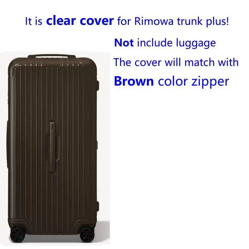 Luggage Covers for Rimowa Essential Trunk Plus 33inch Suitcase Protector PVC Clear Dustproof Case with Zipper Customized