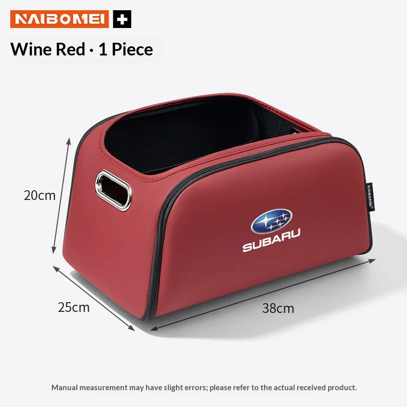 For Subaru Outback Brz Wrx Xv Ascent Forester Impreza Legacy Car Trunk Storage Box Leather Folding Storage Organizer Bag Tool