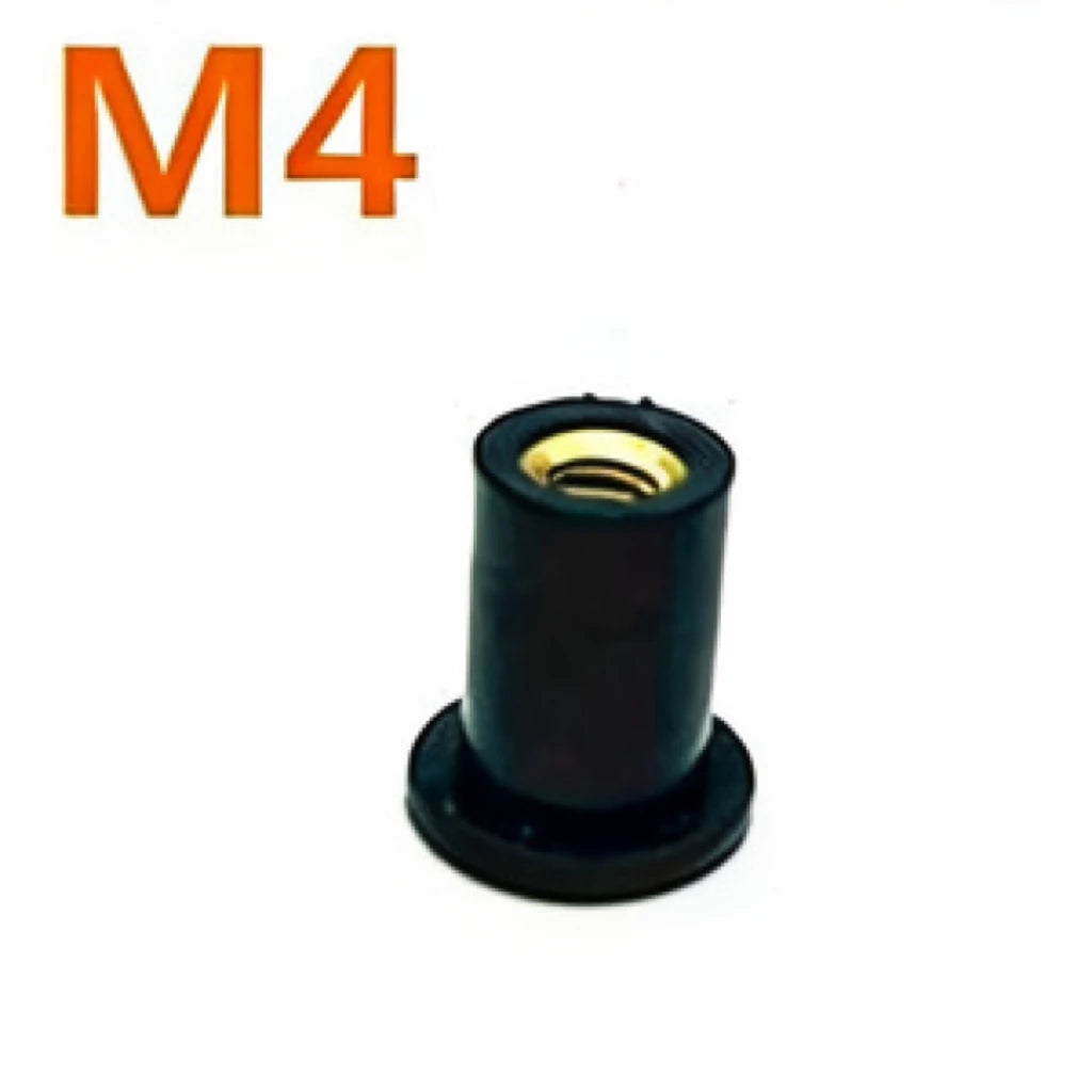 Rubber Well Nut M4 M5 M6 Windscreen Fastener Expansion Nut Aftermarket Parts For Motorcycle Scooter ATV Dirt Bike Motocross