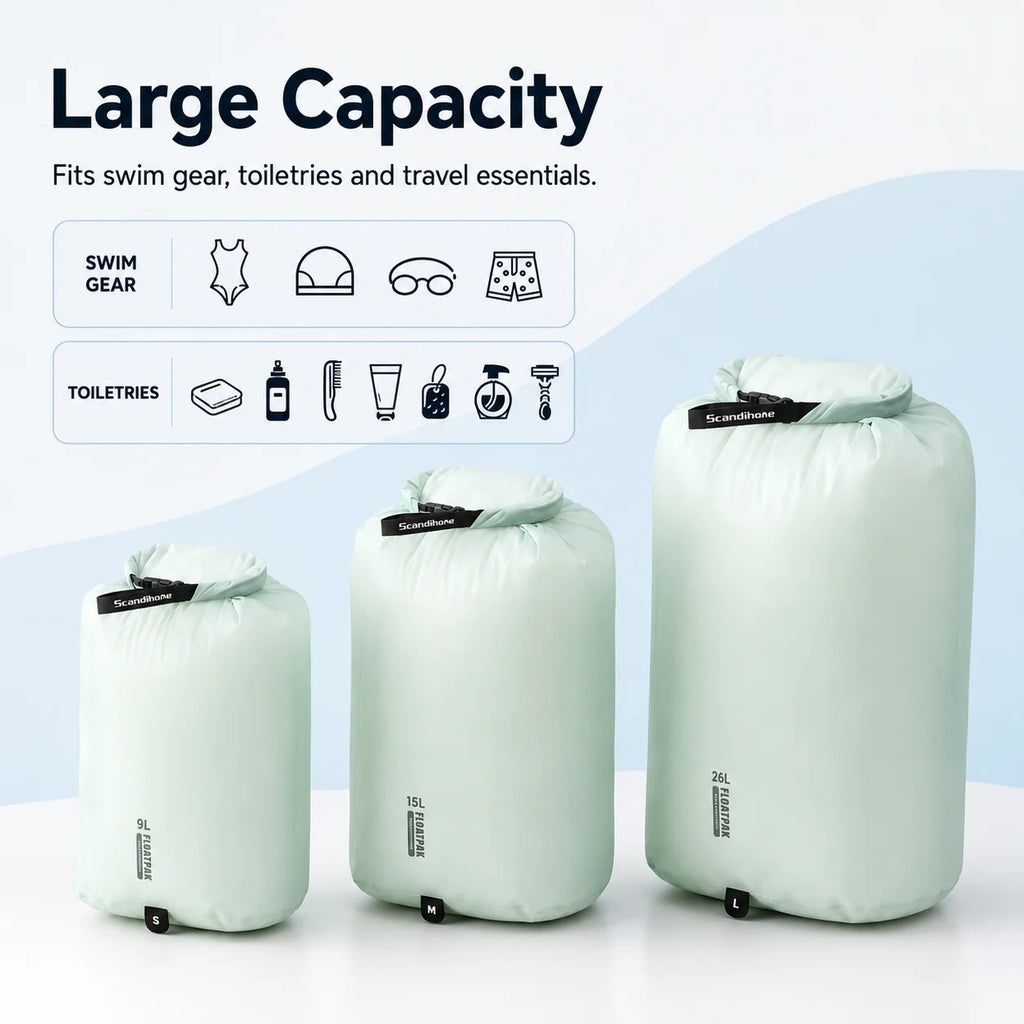Ultralight Waterproof Dry Bag Travel Storage Pouch Clothes Organizer Sack Compression Packing Cube for Camping Hiking Swimming
