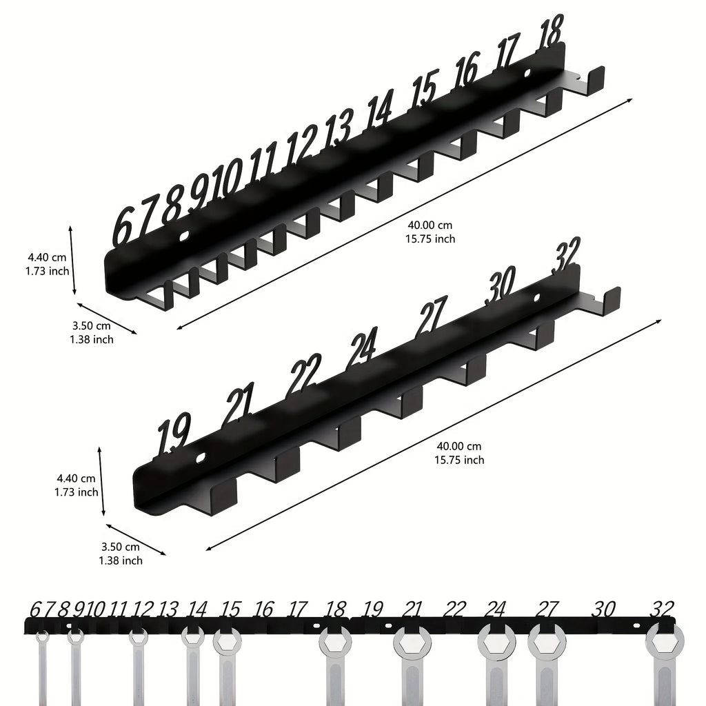 Durable Heavy-Duty Metal Wall-Mounted Screw Organizer with Numbered Slots (61 for #6,31 for #8, etc.)[Durable Screw Organizer]