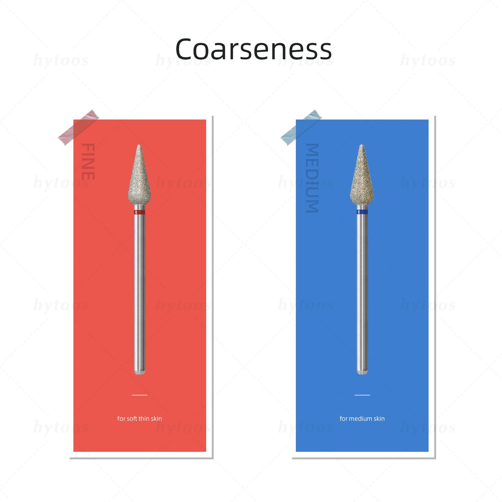 HYTOOS 5mm Long Bud Cuticle Clean Nail Drill Bits Russian Diamond Dead Skin Nail Bit Nail Cleaner Accessories Tool