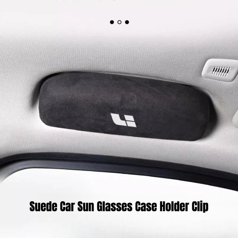 Car Sun Glasses Case Holder Clip Suede for Li Lixiang L6 L7 L8 L9 ONE Mega i8 Sunglasses Case Side Handle Mounted Accessories
