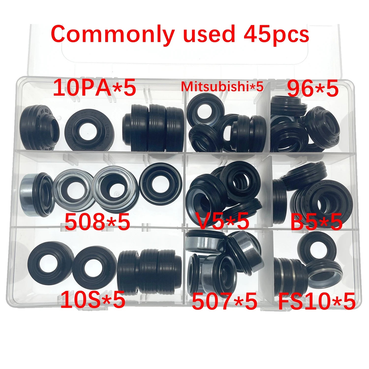 48Pieces automobile air conditioning compressor oil seal set for FS10 7SUB16 MAS90/105 A32 DKS32C 10PA15C/17C HCC V5 shaft seal