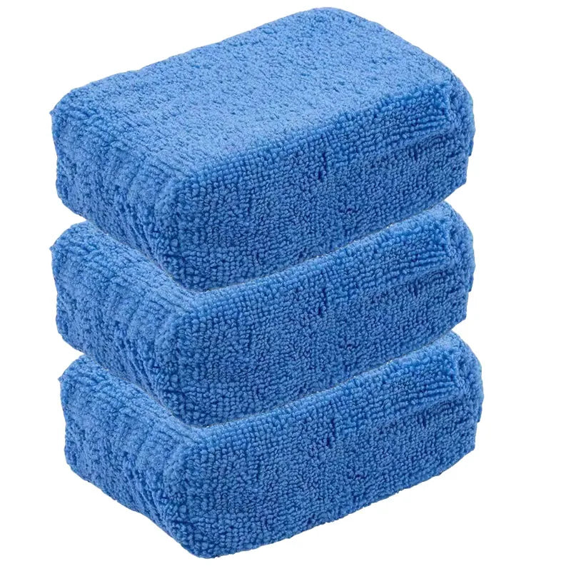 1/20pcs Car Wax Applicator Pads Microfibre Polishing Sponges Soft Auto Detailing Waxing Sponge Cleaning Foam Car Paint Care Pad