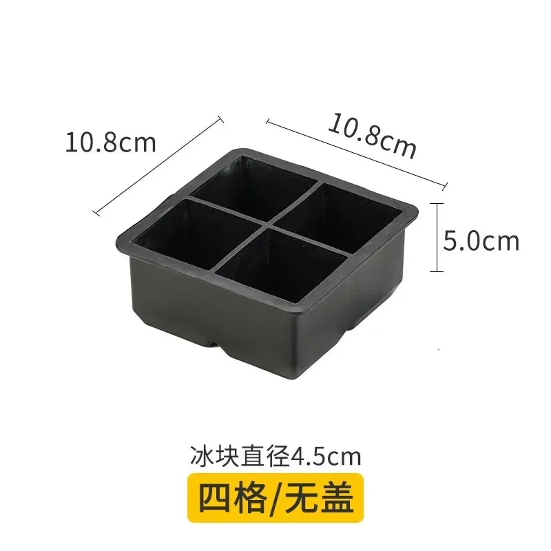 Food Grade Reusable Ice Maker IceCream Tools Ice Ball Mold Round Square IceTray Mold Silicone Ice Cube Mold Kitchen Tools