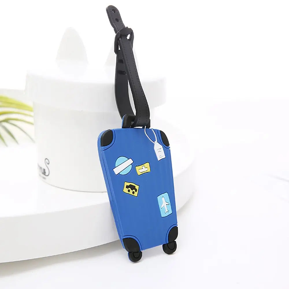 Aluminium Travel Luggage Tags Reusable Suitcase Baggage Labels Holiday Suitcase Labels Travel Bag ID Plane Identifier With Ropes