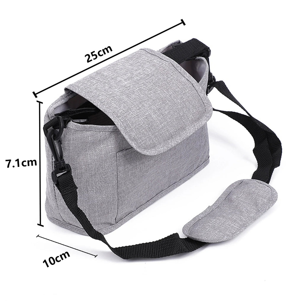 Baby Stroller Storage and Storage Bag, Multifunctional, Large Capacity Stroller Hanging Bag, Fashionable Single Shoulder Mommy B