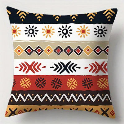 Bohemian Aztec Pattern Double-sided Printed pillow cover Short plush Suitable living rooms bedrooms sofas throw cushion cover
