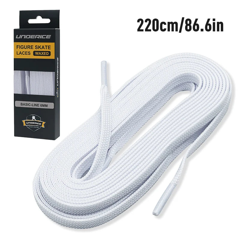 UICE Figure Skating Shoe Laces Width 0.5cm Figure Skate Laces 86/94/102in Dual Layer Braid Skates Laces Ice Skating Accessorie