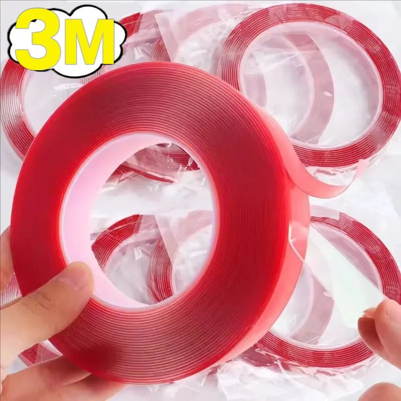 Double Sided Adhesive Tape High Strength Acrylic Transparent Silicone No Traces Sticker Car Fixed Stickers Waterproof Glue Tapes