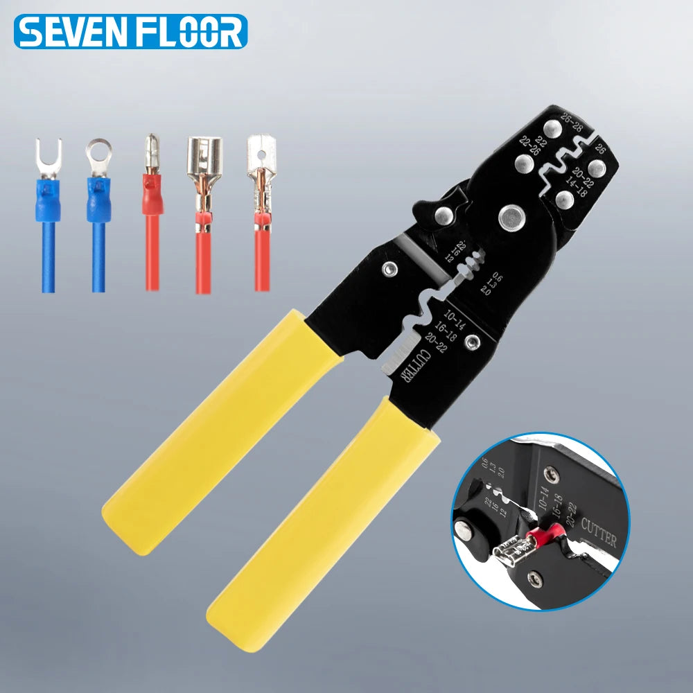 Multifunctional Crimping Pliers Wire Stripper Cutter Crimper 10-26AWG Crimping Tool Terminals Electrical Clamp Mini Tools