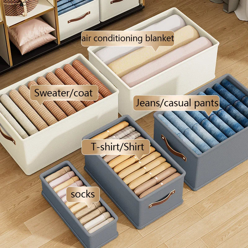 1PC Oxford Clothing and Toy Storage Box Basket Clothes Storage Uncovered Bottom Sweater Sock Bedroom Odorless Storage Cabinet
