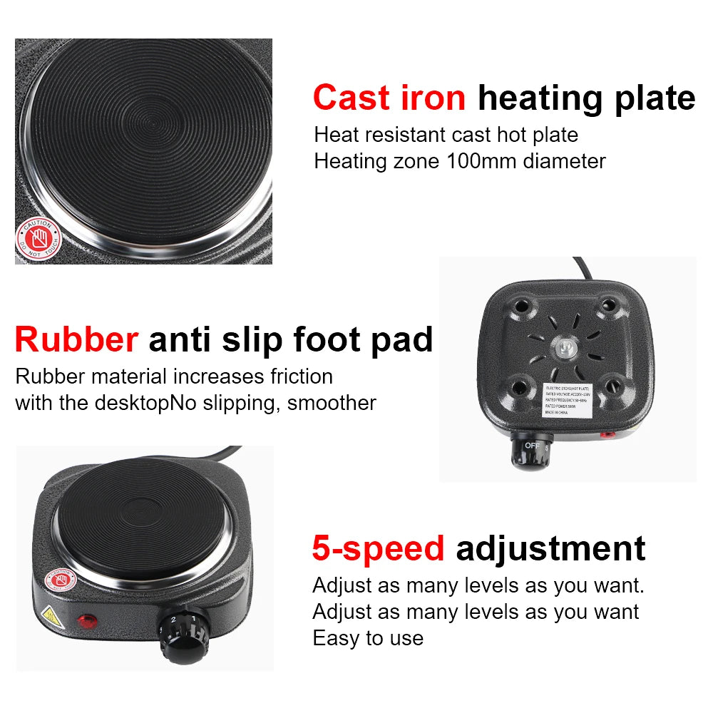 Milk Water Coffee Heating Furnace Multifunctional Kitchen Tools Appliance Mini Electric Heater Stove Hot Cooker Plate 500W 220V