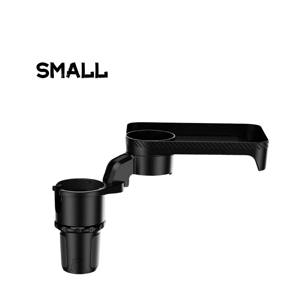 Car Cup Holder Tray with Rotating Expandable Tray - Convenient for Takeout, Keys, Phone - Perfect for Quick Meals On-the-Go