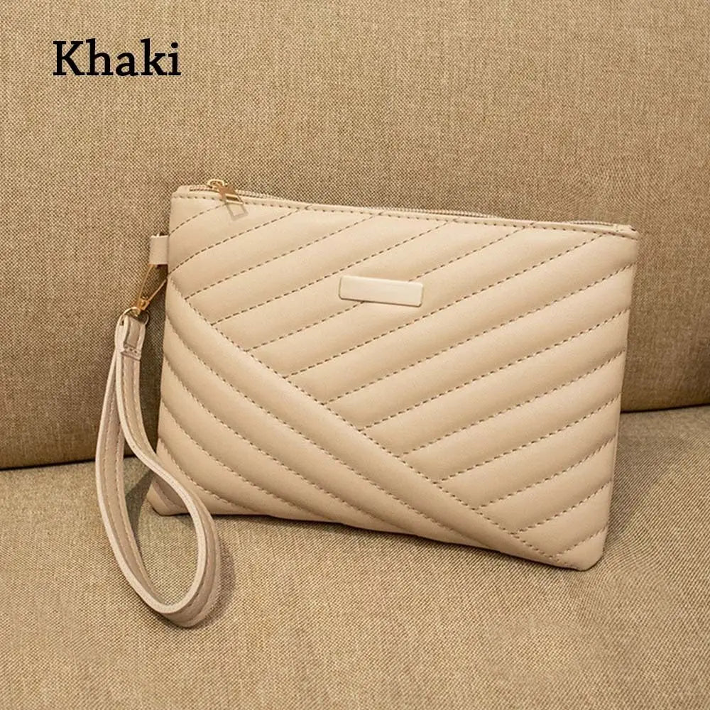 Stylish Women Wristlet Bag Women Leather Envelope Design Bag Shopping Traveling Portable Small Purse Clutch Wallet