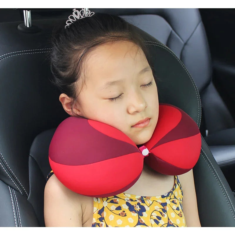 Children's Car Neck Protection Pillow Plush U-shaped Nap Pillow Baby Car Safety Seat Head Support Pillow Children Travel Pillow