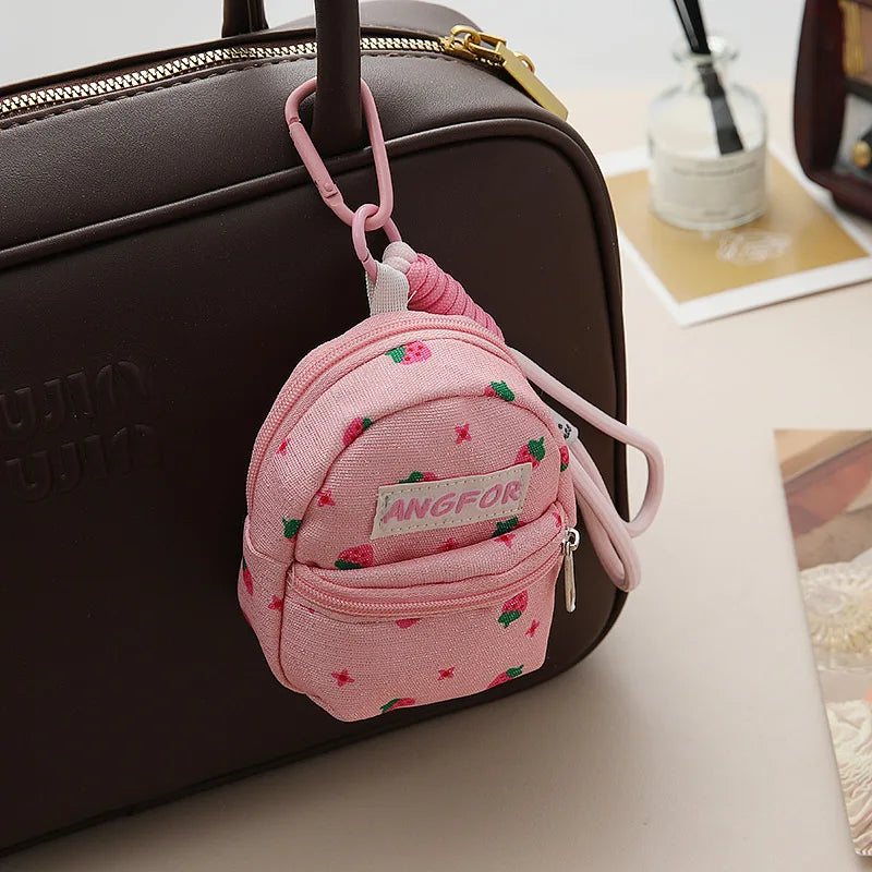 Mini Lipstick Earphone Bag, Trendy Niche Design Pendant Coin Purse, Cute Bag Charm with Lanyard