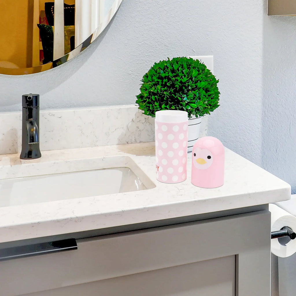 Portable Duck Pattern Toothbrush Toothpaste Holder Case Pink Travel Toothbrush Storage Box Cute Multifunctional Mouthwash Cup