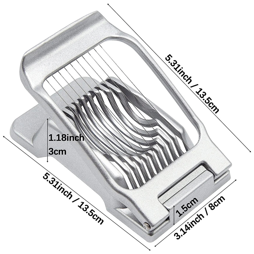 Egg Slicer Heavy Duty Metal Boiled Eggs Cutter Aluminum Alloy Manual Cutting Ham Mushroom Strawberry Soft Fruit Kitchen Gadgets