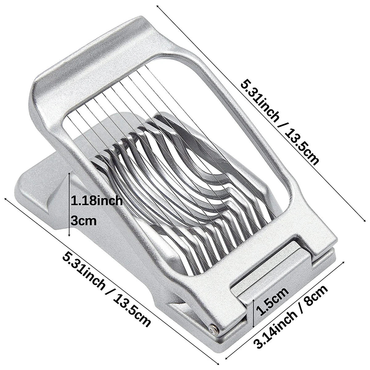 Egg Slicer Heavy Duty Metal Boiled Eggs Cutter Aluminum Alloy Manual Cutting Ham Mushroom Strawberry Soft Fruit Kitchen Gadgets