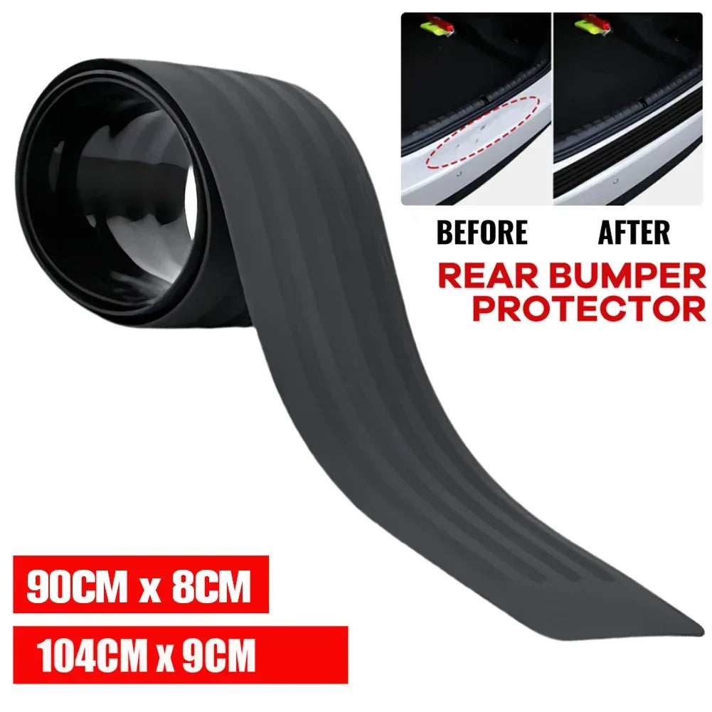 Universal Car Trunk Door Sill Plate Protector Anti-Scratch Rubber Rear Bumper Guard Anti-Collision Protector Strip
