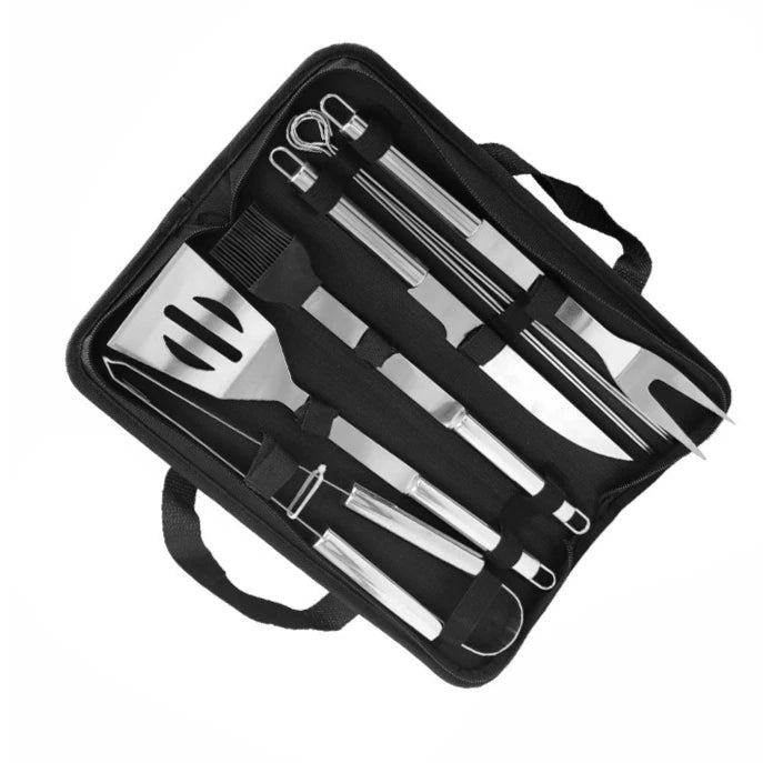 Grill Utensils Set, Stainless Steel BBQ Accessories, Portable Professional Grill Tool, Perfect Grill Kit Gift for Outdoor with B