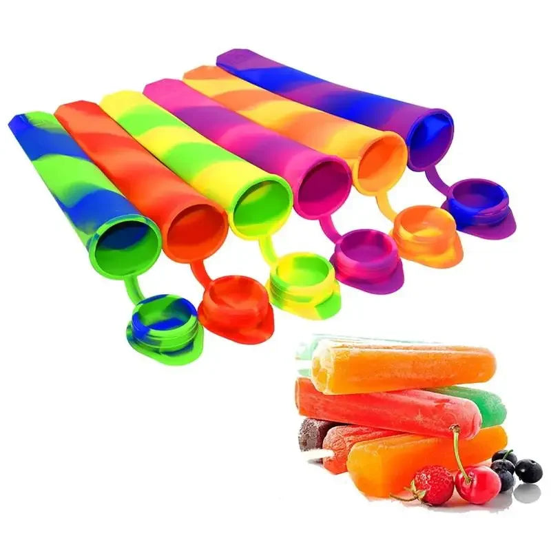 6Pcs Popsicles Molds DIY Popsicle Maker Summer Ice Cream Yogurt Jelly Ice Mold Freeze Cream Maker Kitchen Tool Accessory