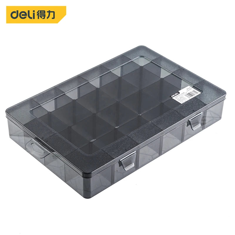 1Pcs Multi-lattice Slots Tool Case Storage Boxes Adjustable Transparent Tool Box Screw Craft Jewelry Accessories Organizer Box