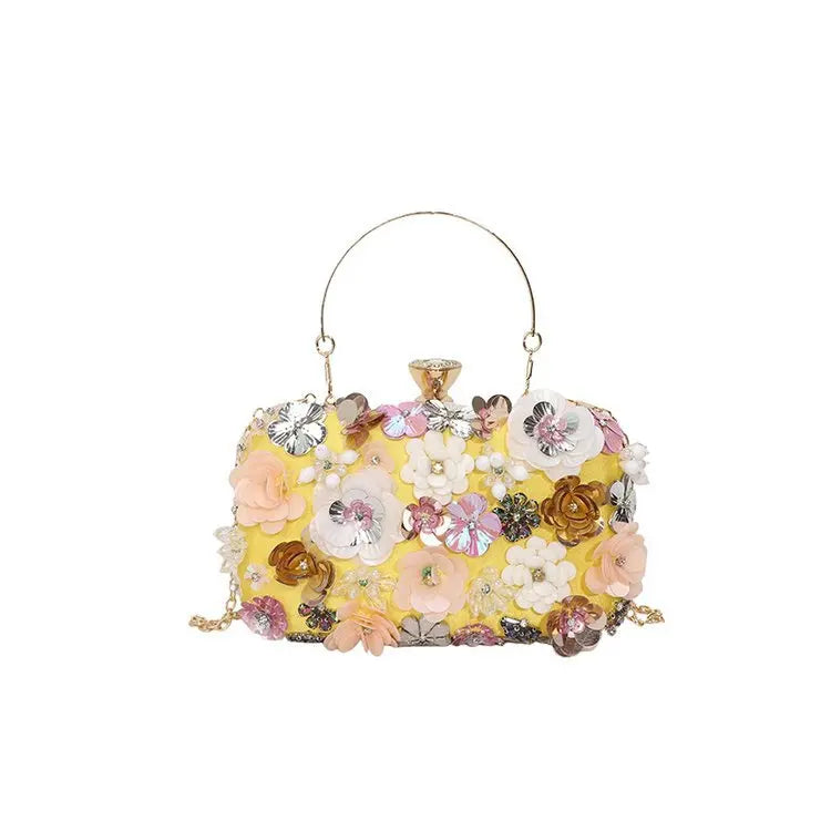2025 Winter Women Evening Bags For Women Luxury Floral Rhinestones Shoulder Crossbody Bags Party Wedding Clutch Ladies Handbags