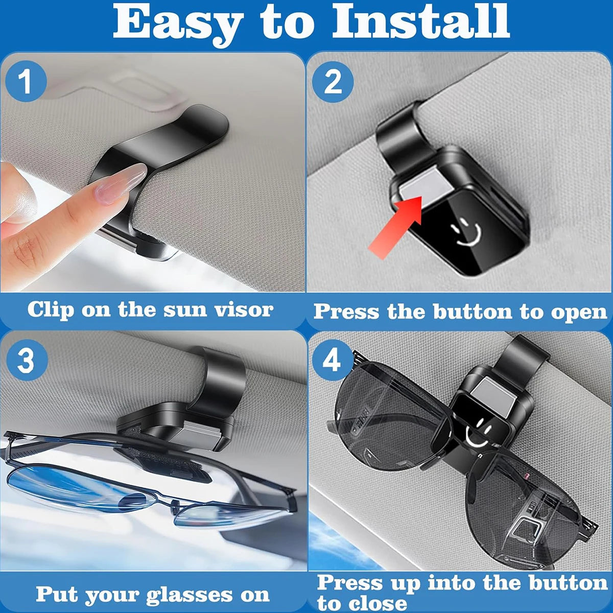 Car sunshade glasses clip multi-functional car sun visor sunglasses holder car clip sun visor sunglasses ticket storage clip